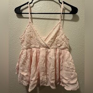 Hollister Light Pink Babydoll Top